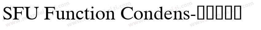 SFU Function Condens字体转换